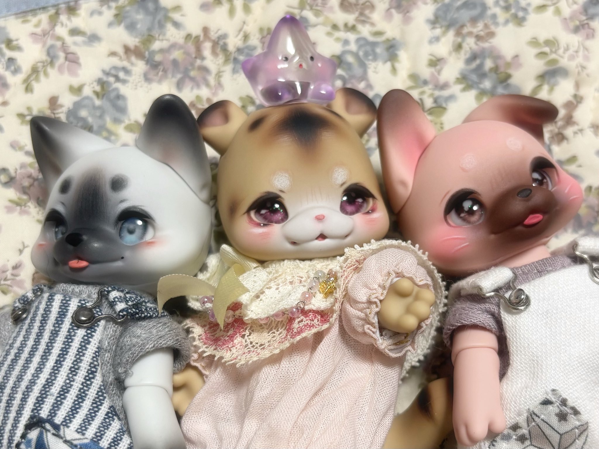 パペット ワンちゃん・くまさん親子⭐︎腹話術✳︎美品