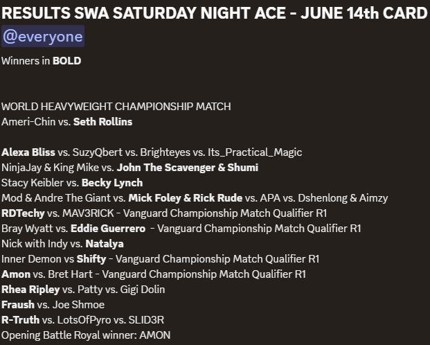 Scavenger Wrestling Association tweet media
