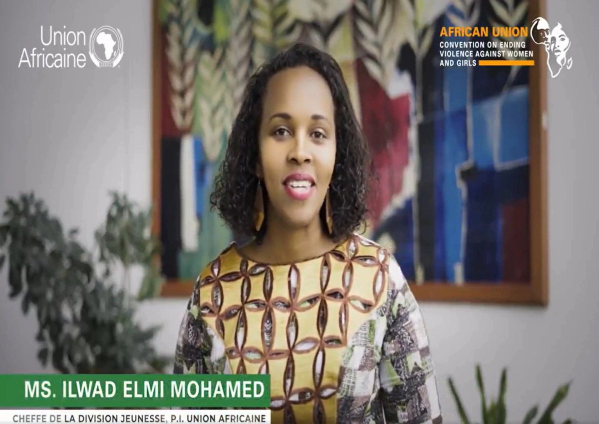 Ilwad Elmi Mohamed 🌍 (@ilwadelmi) on Twitter photo 🎥 Maintenant que la Convention de l’<a href="/_AfricanUnion/">African Union</a> sur l’élimination des #violences faites aux #femmes et aux #filles #AUCEVAWG a été adoptée, il est temps d’accélérer sa ratification pour garantir sa mise en œuvre effective sur tout le continent.
L’heure est à l’action! 🎥 Maintenant que la Convention de l’<a href="/_AfricanUnion/">African Union</a> sur l’élimination des #violences faites aux #femmes et aux #filles #AUCEVAWG a été adoptée, il est temps d’accélérer sa ratification pour garantir sa mise en œuvre effective sur tout le continent.
L’heure est à l’action!