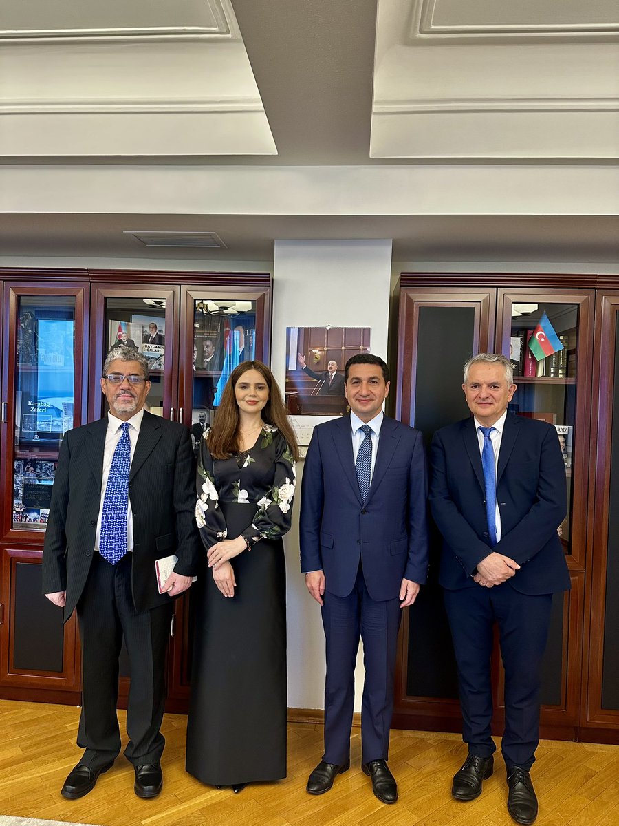 For the past 3 years, despite his demanding schedule, <a href="/HikmetHajiyev/">Hikmet Hajiyev</a> has consistently made time for <a href="/UN/">United Nations</a> journalists. <a href="/StefanoVaccara/">Stefano Vaccara</a> <a href="/Jordan_Mike/">Jordan محمدخير Dakamseh</a>

From the 🇦🇿-🇦🇲 normalization process to 🇦🇿’s foreign policy and the role of media in national progress,and Q&amp;As are truly invaluable!