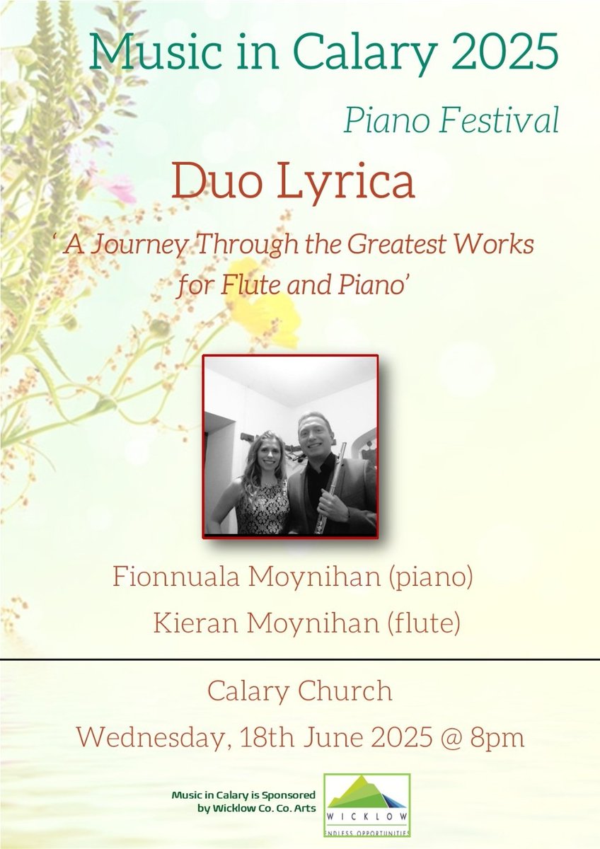 Kieran Moynihan (@irishkeeks) on Twitter photo Looking forward to playing with <a href="/finnmoynihan/">Dr. Fionnuala Moynihan</a> in Calary, Wicklow tomorrow, Wednesday, June 18th at 8pm!
Music by Schubert, Chopin, Debussy, Field, Gibson and some of our own arrangements.
Tickets €15/€18 on the door or from
012818118/derekneilson11@gmail.com
🎶 🎵 Looking forward to playing with <a href="/finnmoynihan/">Dr. Fionnuala Moynihan</a> in Calary, Wicklow tomorrow, Wednesday, June 18th at 8pm!
Music by Schubert, Chopin, Debussy, Field, Gibson and some of our own arrangements.
Tickets €15/€18 on the door or from
012818118/derekneilson11@gmail.com
🎶 🎵