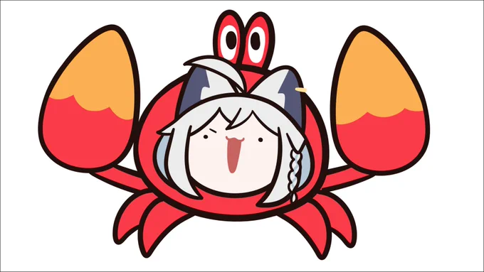 #絵フブキ カニカニカニ