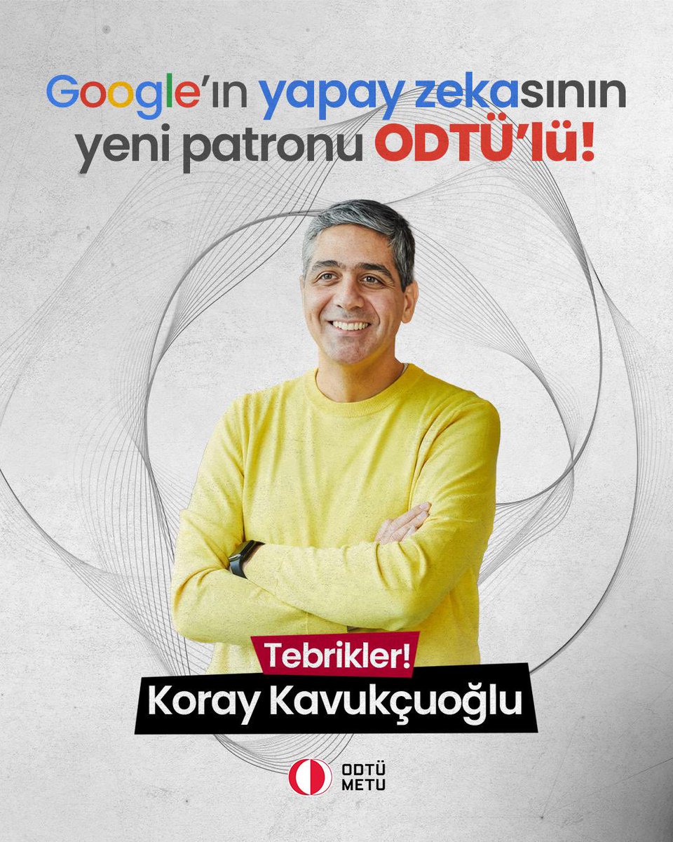 ODTÜ Havacılık ve Uzay Mühendisliği mezunumuz Koray Kavukçuoğlu, yapay zekâ dünyasında önemli bir başarıya imza attı ve Google’ın Baş Yapay Zekâ Mimarı oldu 😎

Bilgisayarla görü, derin öğrenme ve pekiştirmeli öğrenme gibi alanlarda uzun yıllardır yürüttüğü değerli araştırmalarla
