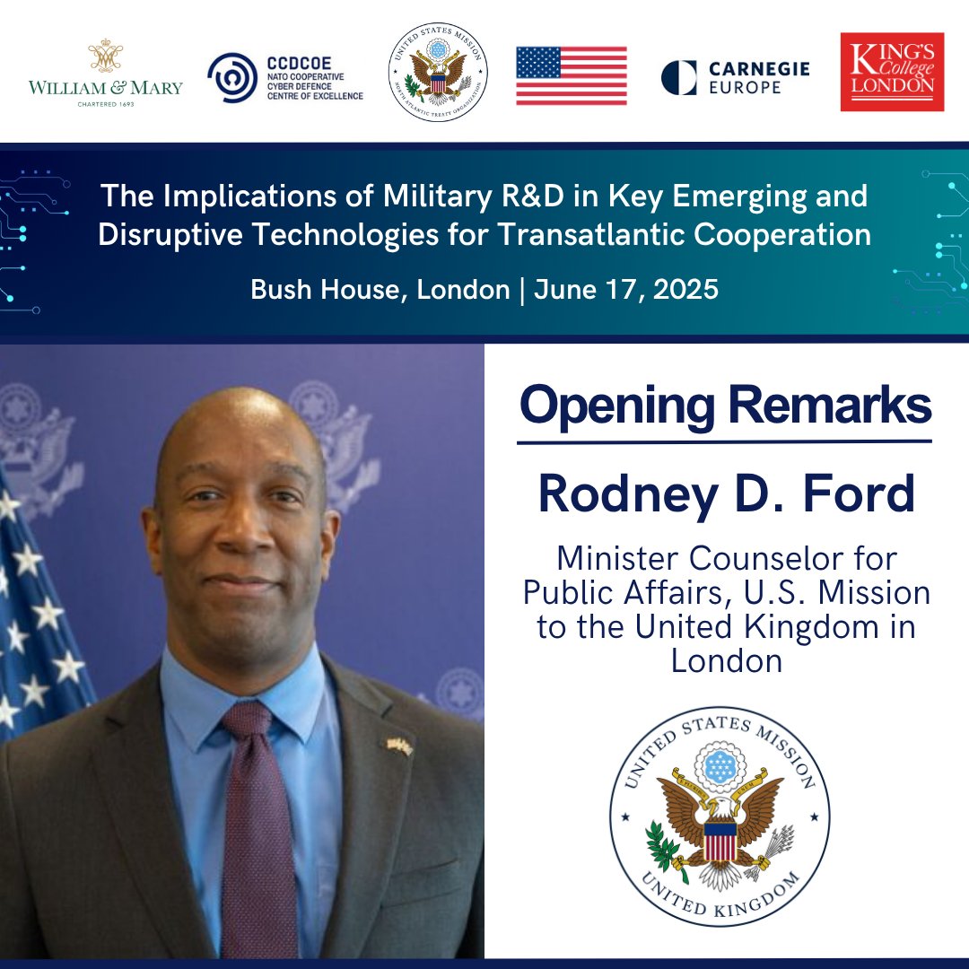 W&M Whole of Government Center of Excellence (@wmwgc) on Twitter photo We are honored to announce that Rodney D. Ford, Minister Counselor for Public Affairs at the U.S. Mission to the United Kingdom in London, gave the opening remarks at today's London workshop. <a href="/USAinUK/">U.S. Embassy London</a>
For more information on today's workshop, visit: wm.edu/offices/wholeo… We are honored to announce that Rodney D. Ford, Minister Counselor for Public Affairs at the U.S. Mission to the United Kingdom in London, gave the opening remarks at today's London workshop. <a href="/USAinUK/">U.S. Embassy London</a>
For more information on today's workshop, visit: wm.edu/offices/wholeo…