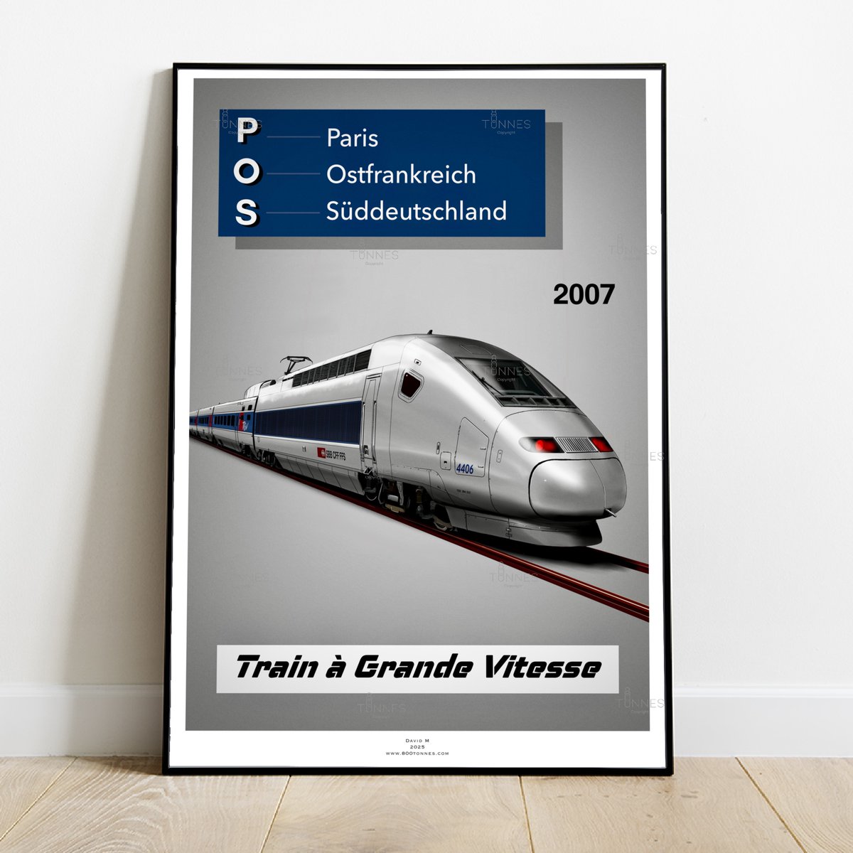 Ca faisait longtemps que j'avais pas dessiné de train.

Allez hop, nouvelle affiche: les TGV "POS" (Paris - Ostfrankreich - Süddeutschland)

C'est dispo à la vente ici: 800tonnes.com/fr/19-trains