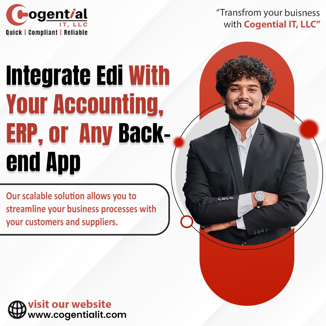 cogential's tweet image. or any backend app to boost efficiency and improve supplier and customer workflows.
Visit for more details.
โ 1-307-699-6546
๐ cogentialit.com
#ediintegration #erpconnectivity #backendapps #accountingedi #cogentialit #businessflow #dataintegration #automateedi