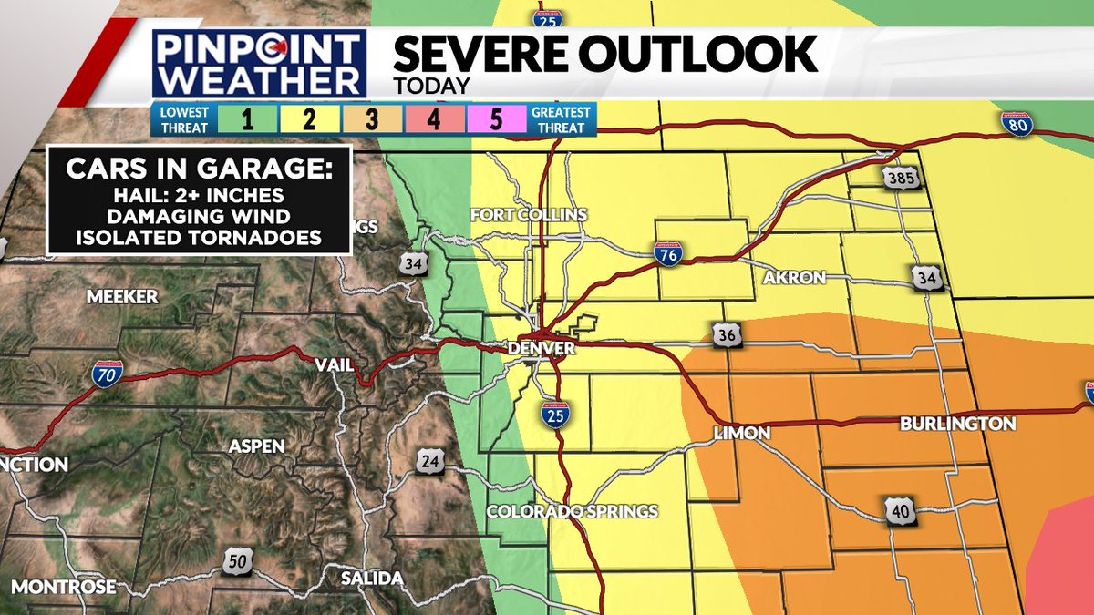 We're not done yet... another round on the way for early afternoon with more hail possible, even tornadoes #cowx