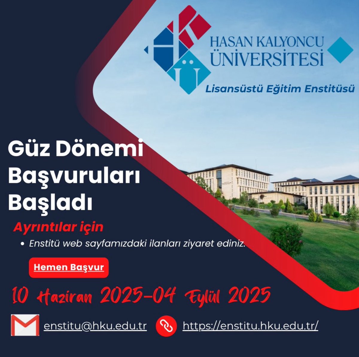 Okul Öncesi Eğitimi alanında yüksek lisans/doktora yapmak isteyenler için başvurlar başladııı➡️enstitu.hku.edu.tr/2025-2026-guz_…