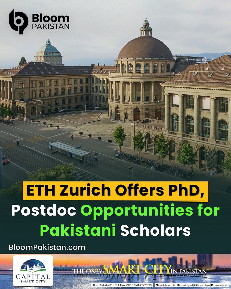 bloom_pakistan's tweet photo. For Pakistani researchers and academics aspiring to join a global leader in science and technology, a significant opportunity has arisen!
Read More:
https://t.co/3f4Ht6Oy01
#BloomPakistan #ETHZurich #SwitzerlandJobs #UniversityVacancies #AcademicJobs #ResearchOpportunities #ApplyNow #Jobs2025