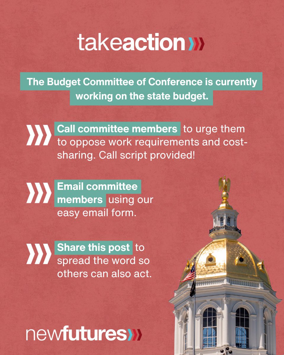 New Futures (@newfuturesnh) on Twitter photo "The data is clear — cost-sharing and work requirements don’t work. These provisions will leave Granite Staters without health care, cost millions for the state to administer, ..." ➡️Take action: new-futures.org/MedEx. Read the full op-ed in the <a href="/UnionLeader/">UnionLeader.com</a>. "The data is clear — cost-sharing and work requirements don’t work. These provisions will leave Granite Staters without health care, cost millions for the state to administer, ..." ➡️Take action: new-futures.org/MedEx. Read the full op-ed in the <a href="/UnionLeader/">UnionLeader.com</a>.