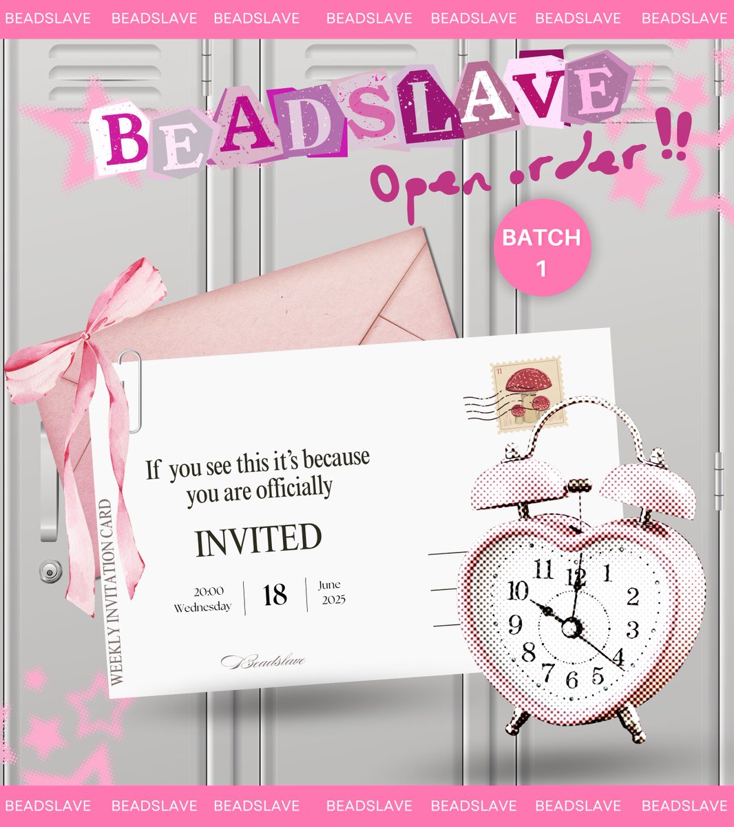beoads's tweet image. ❗️SET YOUR ALARM 
(Any interaction would be appreciated!)

Coming Soon . .
BEADSLAVE OPEN ORDER💗✨

Kalo ada kesempatan untuk bawa pulang product beadslave, kalian mau jewelry apa?