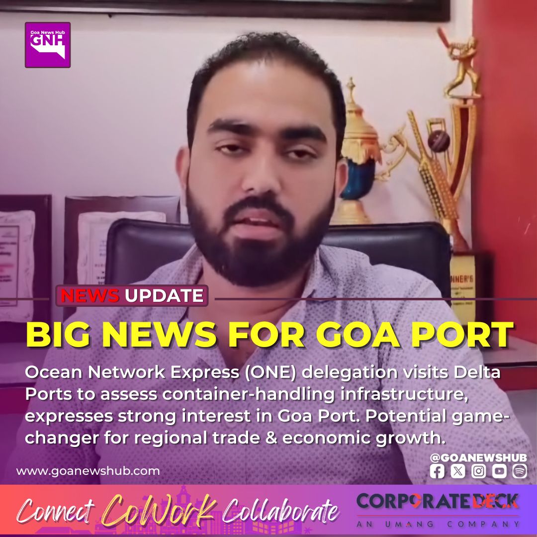 goanewshub's tweet photo. BIG NEWS FOR GOA PORT
Ocean Network Express (ONE) delegation visits Delta Ports to assess container-handling infrastructure, expresses strong interest in Goa Port. Potential game-changer for regional trade & economic growth.
#GoaPort #TradeBoost #EconomicGrowth https://t.co/K5kTaz3Xoh