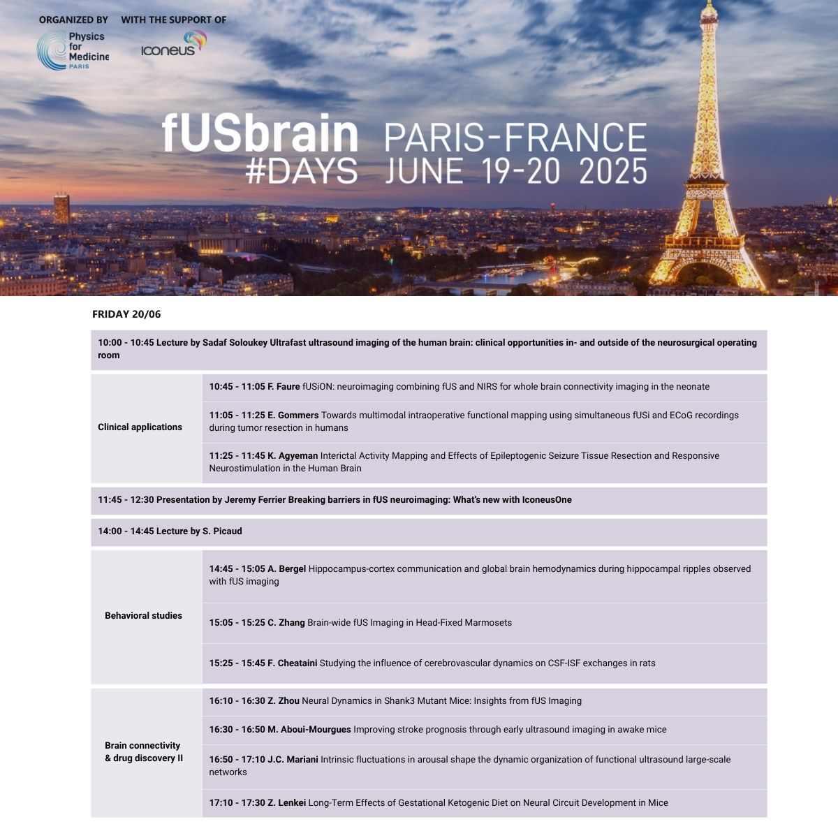 📍fUSbrain #DAYS 2025📍
🧠Day 1 of fUSbrain #DAYS 2025 is underway in Paris!

This event brings together the international fUS community to share advances in brain imaging using functional ultrasound.

We are proud to support the event as a sponsor, and to contribute to today's