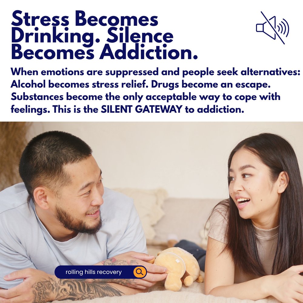 Breaking the alcohol abuse and mental health cycle requires:  
✓ Open conversations about feelings  
✓ Strong family bonds  
✓ Normalized mental health support <a href="/rollinghillsrc/">Rolling Hills Recovery Center</a>
Like &amp; RT to help others find their way to recovery 🙏 #alcohol #alcoholusedisorder #mentalhealth