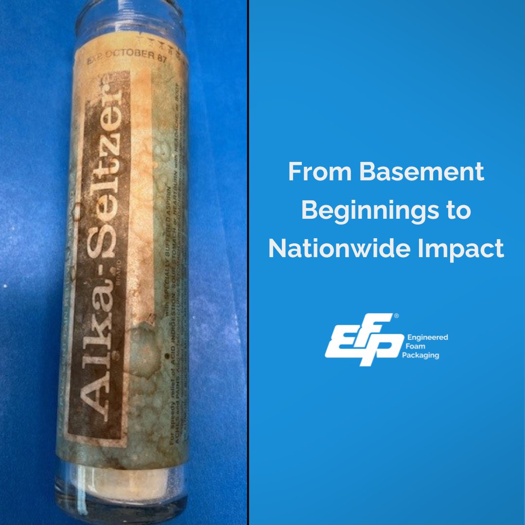 More than seven decades ago, Dave Fonner swapped cotton balls for foam pads in his basement to protect Alka-Seltzer, sparking the beginnings of EFP. Since then, we've grown into a nationwide leader in protective #packaging and cold chain solutions. #EFPLife #Innovation