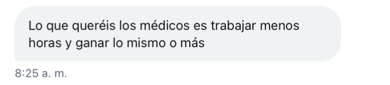 Me fascina que a los médicos se nos critique por querer lo mismo que debería desear CUALQUIER persona trabajadora
👁👄👁
