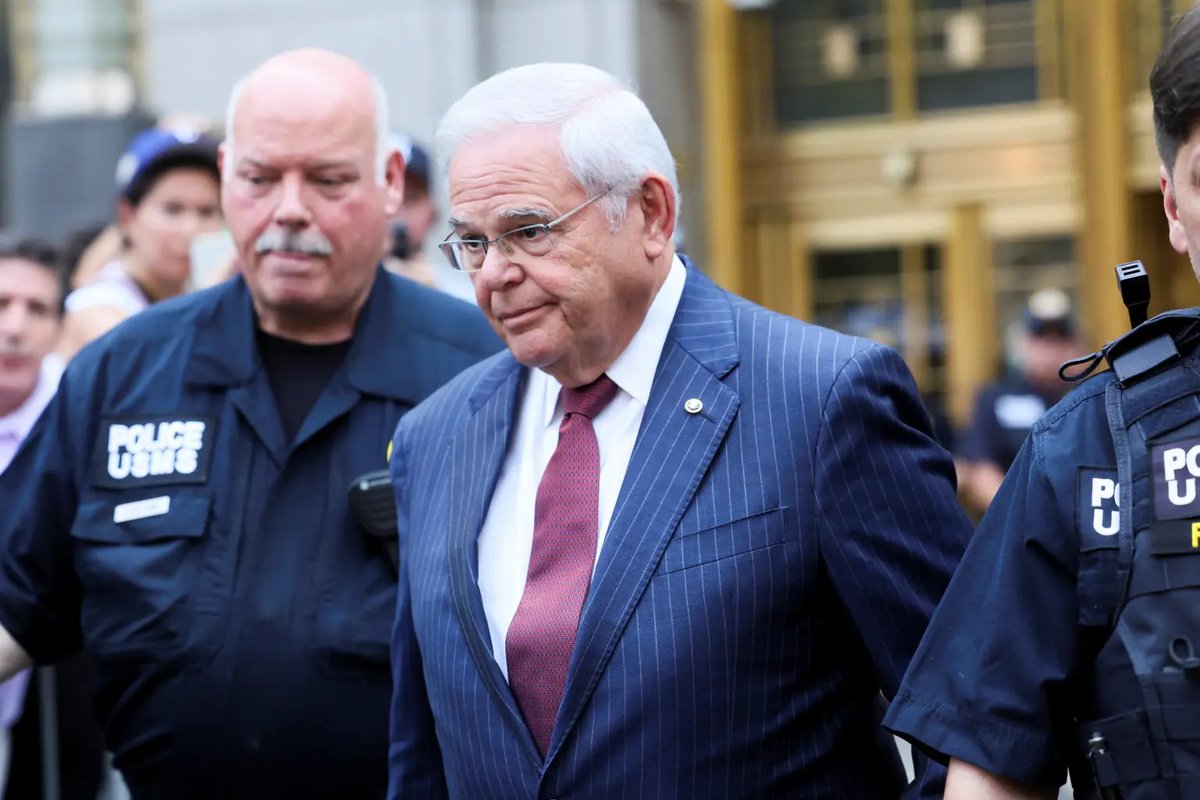 🚨BREAKING: Former NJ Democrat Sen. Bob Menendez is set to begin serving his 11-year sentence for taking bribes from Egypt and Qatar. FBI found over $480,000 in cash and 13 gold bars worth $150,000 hidden in his New Jersey home.