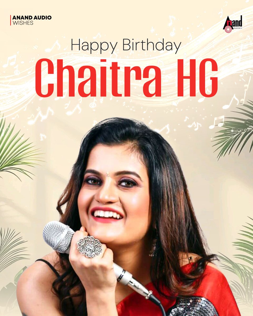 aanandaaudio (@aanandaaudio) on Twitter photo Many more happiest birthday to the amazing singer #ChaitraHG 🎂💐
youtu.be/pt3S89b6Sx4
<a href="/aanandaaudio/">aanandaaudio</a> #AnandAudio Many more happiest birthday to the amazing singer #ChaitraHG 🎂💐
youtu.be/pt3S89b6Sx4
<a href="/aanandaaudio/">aanandaaudio</a> #AnandAudio