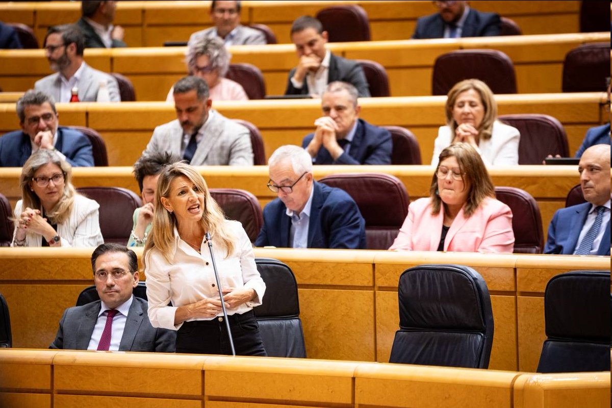🏛 La vicepresidenta y ministra de Trabajo, Yolanda Díaz, responde a una interpelación en la sesión plenaria del Senado.

📲 Se puede seguir en directo: youtube.com/watch?v=VdVdrT…