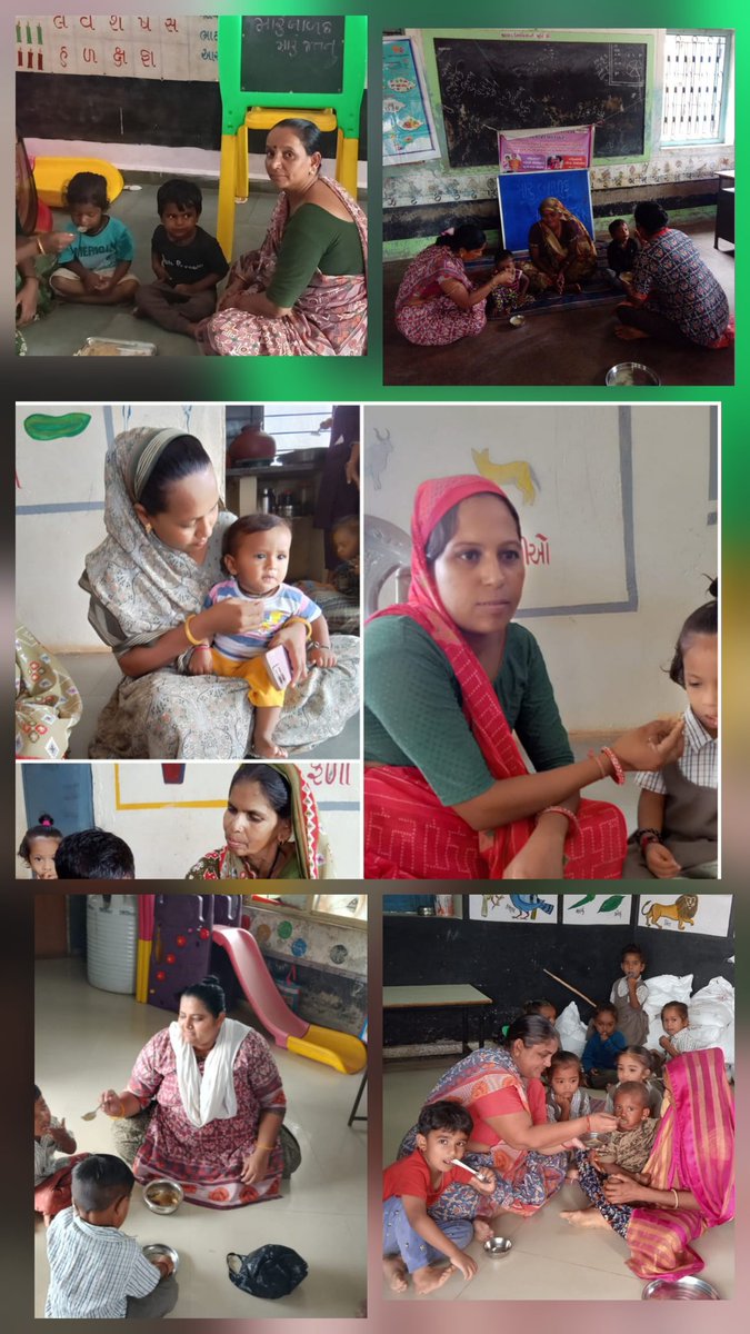 Khrod1Sector's tweet photo. આજરોજ ઘટક વિજાપુર ના ખરોડ સેજામાં  મારું બાળક મારું જતન કાર્યક્રમ અંતર્ગત  ઉજવણી કરવામાં આવી જેમાં બાળકોને THR માંથી બનાવેલી વાનગી માતા દ્વારા ખવડાવી ��ાળકનું પોષણ સ્તર વધારવા અંગે પ્રોત્સાહન આપ્યું.. https://t.co/16GzBSFe29