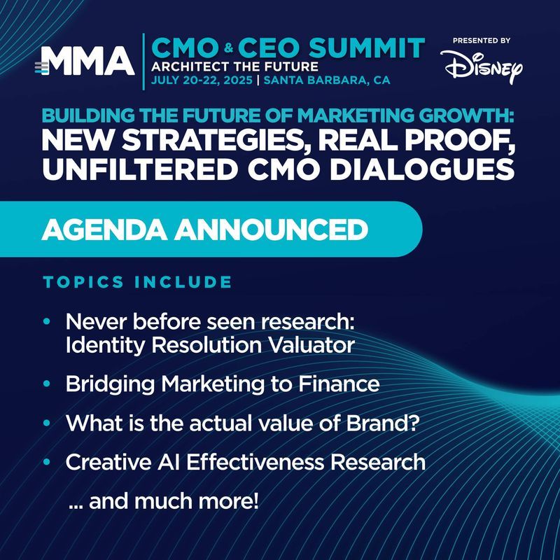 The agenda is live. And we’re not talking fluff.

We’re bringing real strategies, real proof, and unfiltered CMO dialogues to the table.

At this year’s CMO &amp; CEO Summit, we’re unpacking what it actually takes to create value in a marketing world turned upside down by AI,