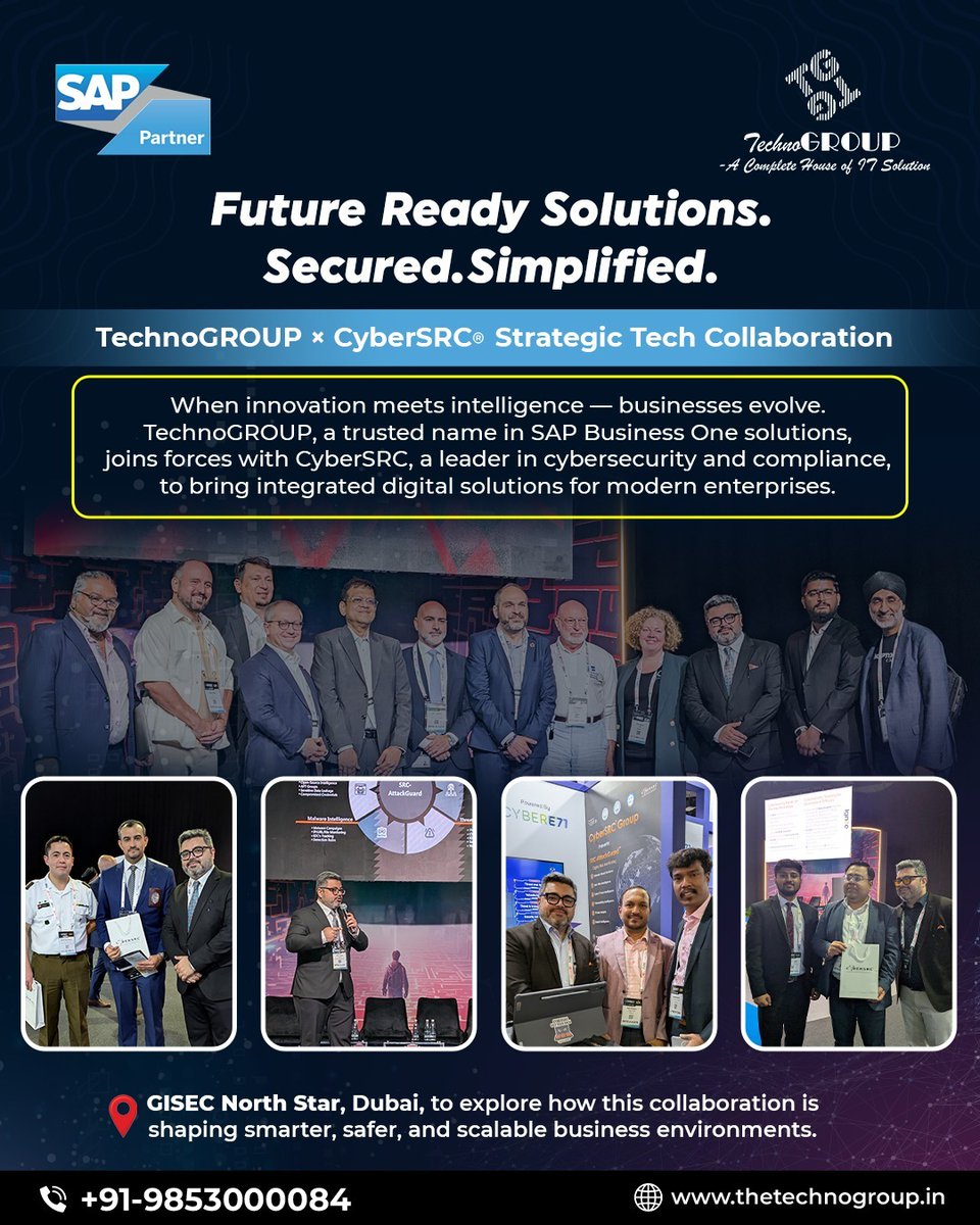 ttechnogroup's tweet photo. CyberSRC® Consultancy Shines at GISEC Global 2025

CyberSRC® Consultancy marked a strong presence at GISEC Global 2025, held at the Dubai World Trade Centre, engaging with cybersecurity leaders, innovators, and stakeholders from across the globe. https://t.co/9O2aXbdCbK
