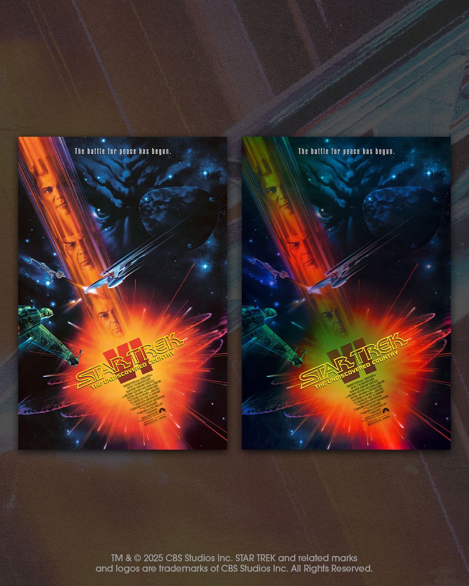 VicePressNews's tweet image. Star Trek VI: The Undiscovered Country fine art poster By John Alvin.
The only piece of Star Trek key-art illustrated by John Alvin.
Available now as a limited edition, officially licensed 24x36 inch set of posters, fully remastered by Matt Ferguson, at Vice-Press.com