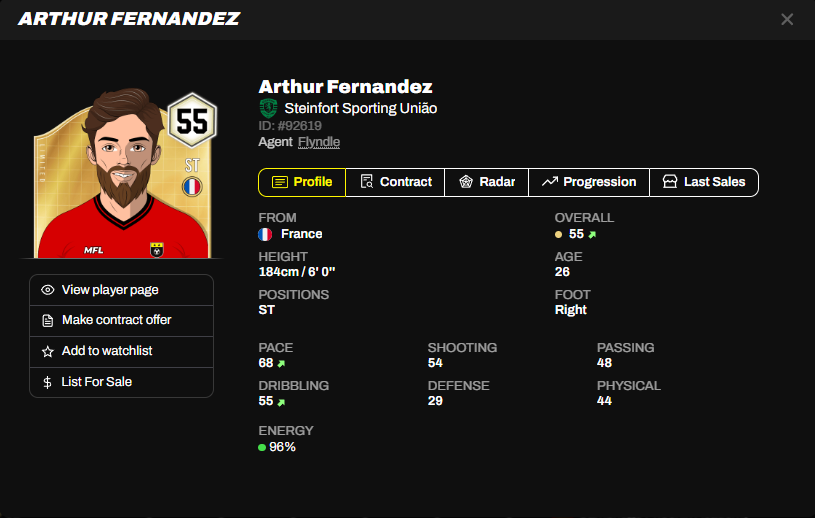 MoreFlyndle's tweet photo. 🚨 ARTHUR FERNANDEZ LIMITED INCOMING! 🚨
Our Third Tier-breaking beast this season!💥
#MFL #MetaFootball #FernandezRise #GameChanger https://t.co/Gu8tnJz8CM