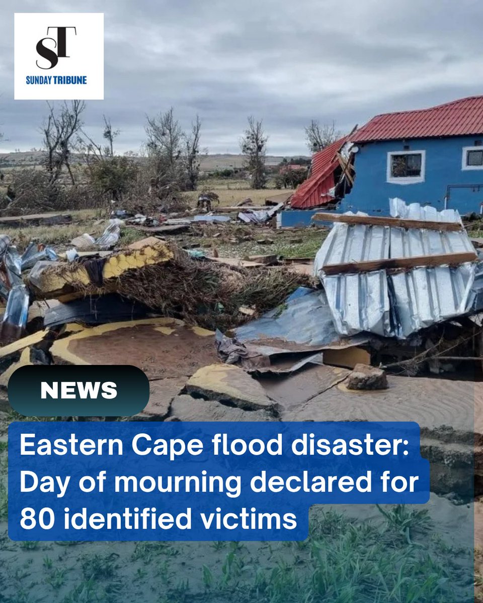 A Day of Mourning has been declared for the victims as communities come together to support those affected.

👉 READ MORE: iol.co.za/news/south-afr…

#EasternCape #FloodDisaster #CommunitySupport #NABI