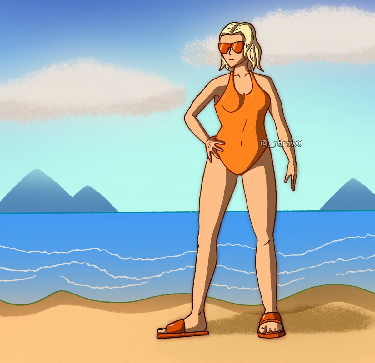 _rdraw0's tweet photo. Beach || #illustration #art #digitalart #cuteart #cartoonart #procreateart #stylizedart #digtaldrawing #procreate https://t.co/7k5TpNLuhY