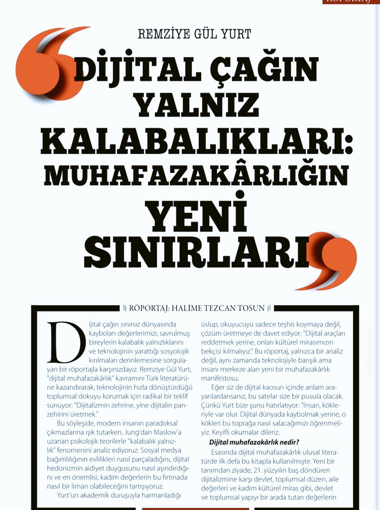 Dijital Muhafazakârlık: Dijitalizmin zehrine, yine dijitalin panzehirini üretmek için radikal bir teklif sunmaktadır 📚🖋
#dijitalcag #dijitalmuhafazakarlık #Siyaset #yenidunya 
<a href="/tcbestepe/">T.C. Cumhurbaşkanlığı</a>
<a href="/turuncudergisi/">Turuncu Dergi</a> 
<a href="/hasandogan/">Hasan Doğan</a> 
<a href="/tcailesosyal/">T.C. Aile ve Sosyal Hizmetler Bakanlığı</a> 
<a href="/TCKulturTurizm/">T.C. Kültür ve Turizm Bakanlığı</a> 
<a href="/gencliksporbak/">Gençlik ve Spor Bakanlığı 🇹🇷</a>