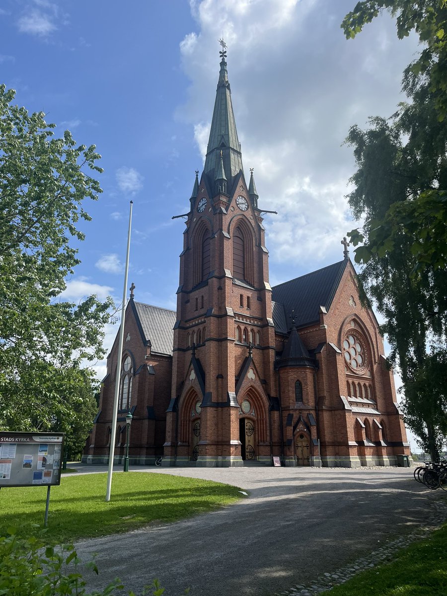 Classic majestic Swedish church, initially built in the 14th century. At its best view in the fine summer months.