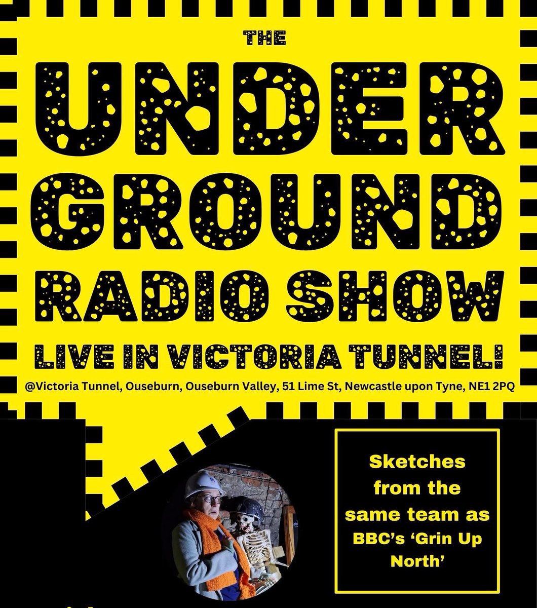 There's just over three weeks until we head to The Victoria Tunnel for our comedy sketch show on July 11th at 7pm.. Come join us underground!

Our sketch group is called Sun of a Gun and it's made up of a few of us who used to do BBC's Grin Up North

Tix:
 ouseburntrust.org.uk/events/music/?…