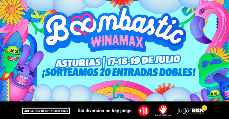 WinamaxDeportes's tweet photo. 💣 ¡SORTEAZO de 20 entradas dobles para el Boombastic Winamax Asturias!

🎶 ¡El mejor festival de música del verano para ti y un acompañante!

🗣️ Sigue a @WinamaxDeportes, da RT y dinos tu usuario.

🤞🏻 ¡Ganadores en lunes!

🚫 Solo para mayores de 26 años.