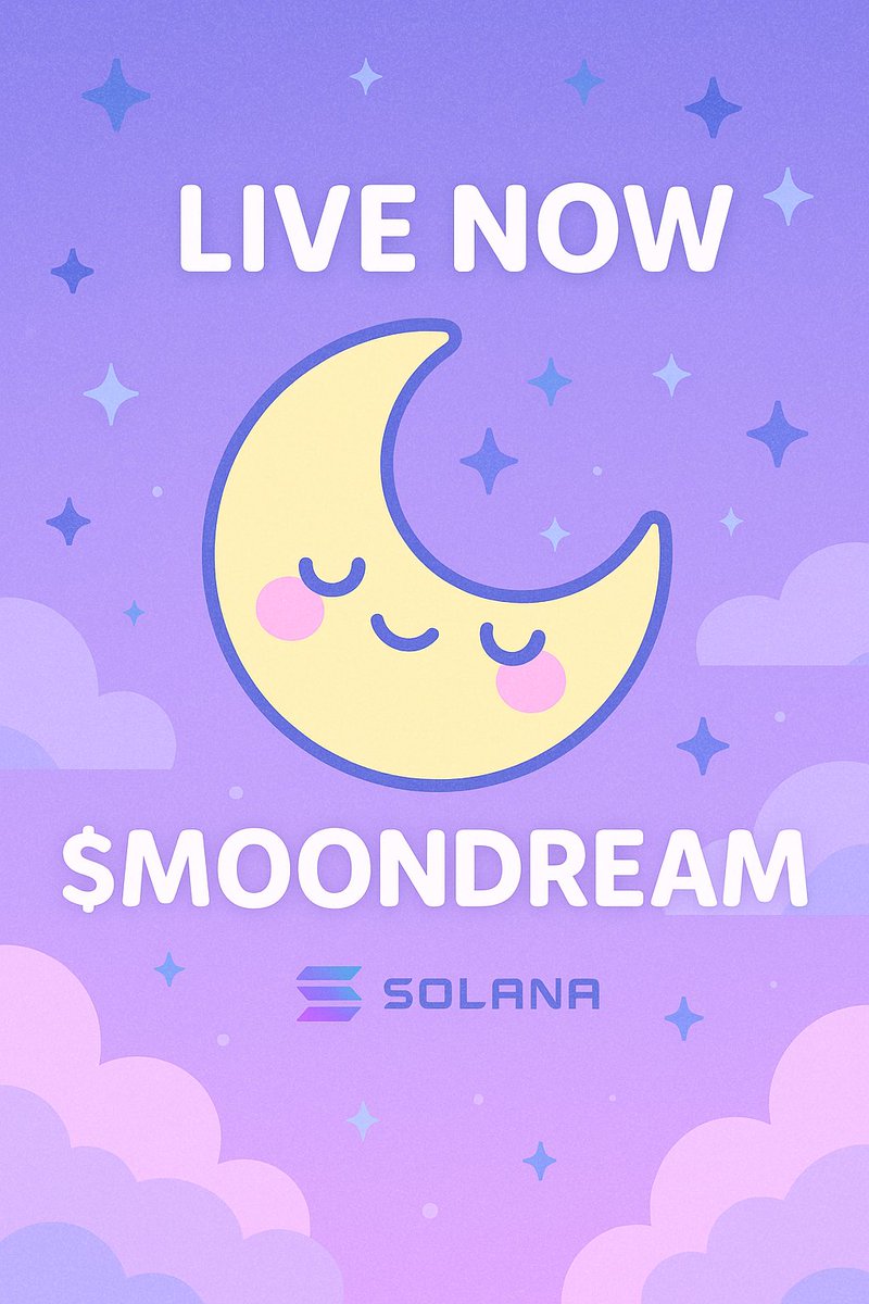 🌙✨ $MOONI IS LIVE NOW! ✨🌙
The kawaii-cyber memecoin has landed on Solana 🚀
🛌 Auto-reflections
🎨 Dreamy NFTs
💸 Stake to sleep &amp; earn
Enter the pastelverse → pump.fun/coin/BfVktweSX…
#MOONI #Solana #CryptoLaunch #MemeCoin #MOONDREAM #Solana #SolanaMemeCoin #solanameme