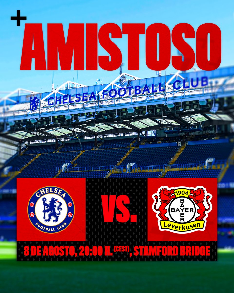 🌟 Momento culminante de la pretemporada: ¡El #Bayer04 juega en Stamford Bridge! 

💬 Simon #Rolfes: «Esta prueba al más exigente nivel europeo será el punto culminante deportivo de nuestros preparativos de pretemporada. Esperamos vivir un auténtico partidazo en Londres». 💪