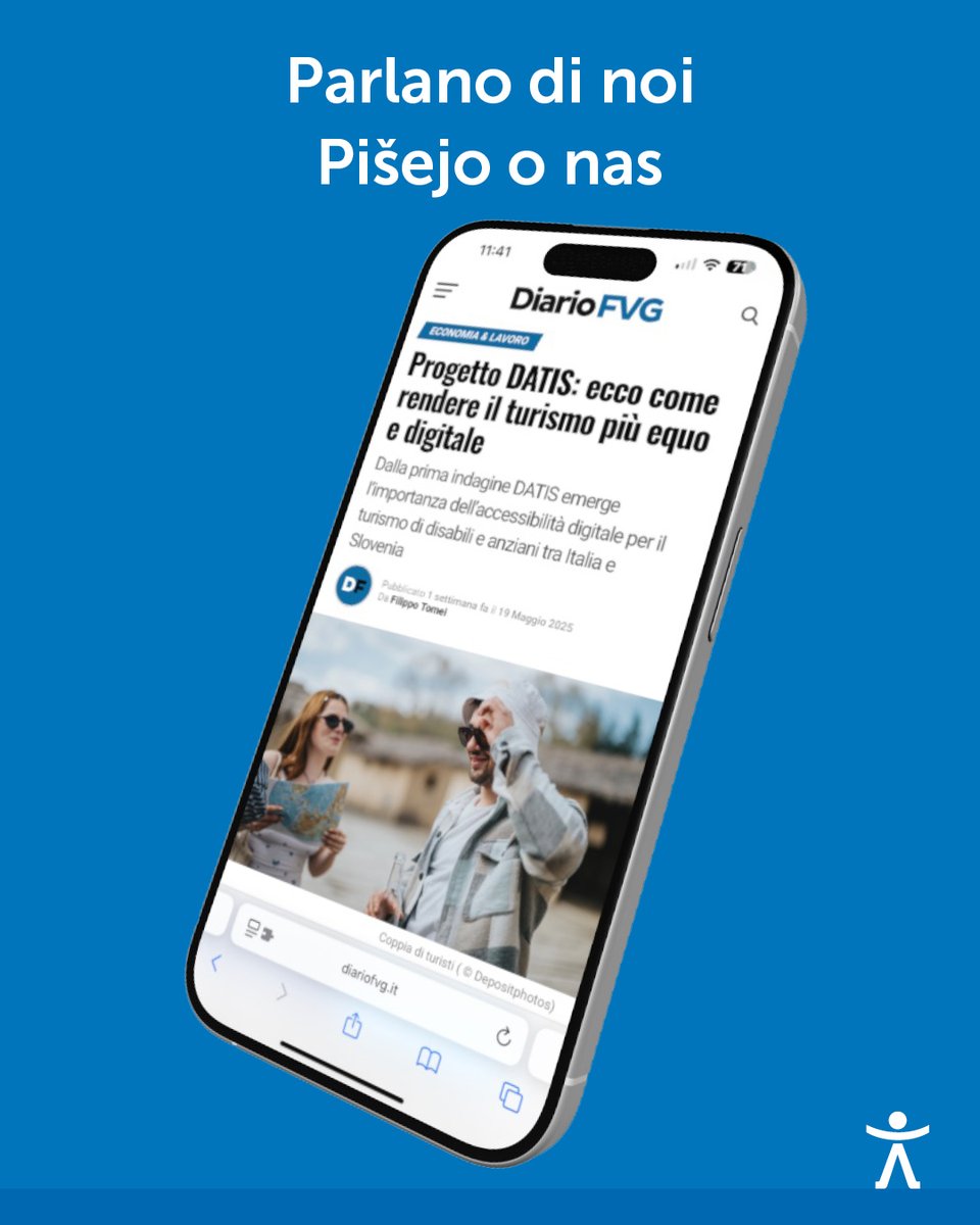 datis_interreg's tweet image. 🇮🇹 Diario FVG parla di DATIS: come rendere il turismo più equo e digitale.

🇸🇮 Diario FVG predstavlja projekt DATIS: kako narediti turizem bolj dostopen in digitalen.

#DATIS #Interreg #interregitaslo #accessibility #accessibilità #dostopnost