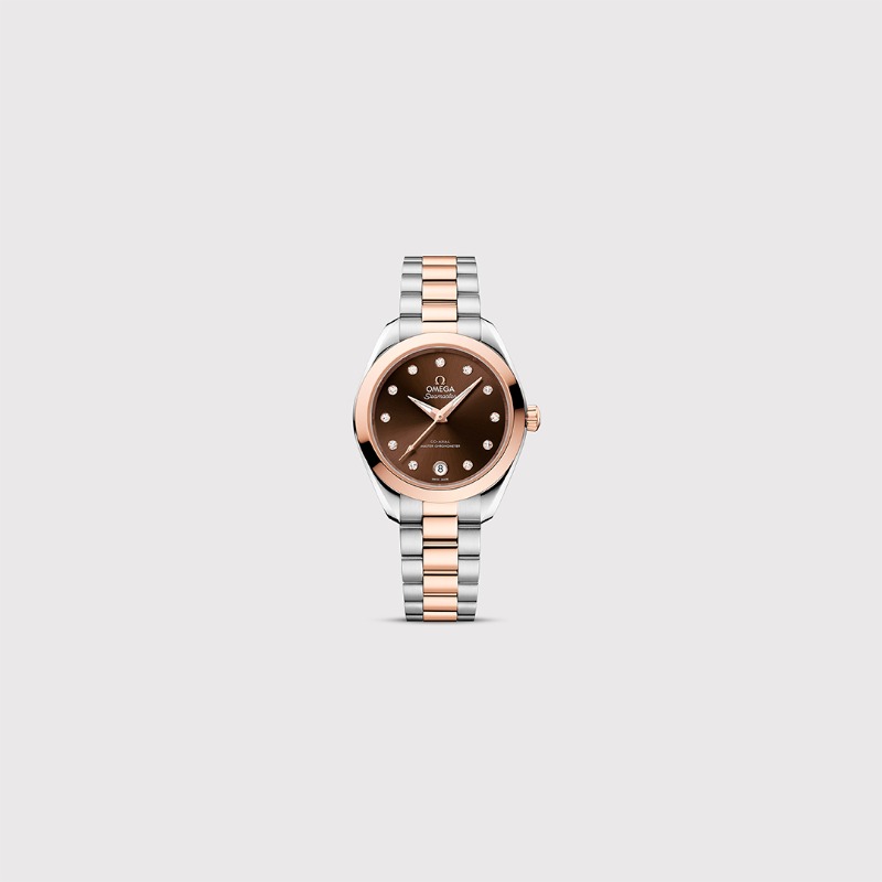 omegawatches's tweet photo. For the first time, the Aqua Terra is presented in a 30 mm case size, powered by the smallest ever movement to be Master Chronometer certified.  Discover these two-tone choices, combining stainless steel with the luxury of gold: https://t.co/vuiXrGbaCX

#OMEGA
#AquaTerra