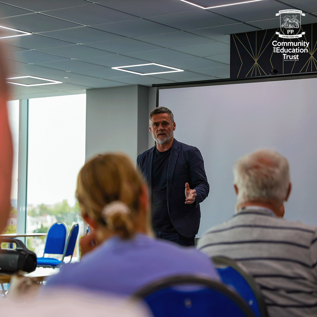 🤍💙 Earlier today we welcomed PNE legend, Graham Alexander, to our weekly Sporting Memories session.

'Grezza' spoke in depth with our participants about his time at PNE and his management career to date. We had over 70 in attendance for what was a great morning.

Thanks for