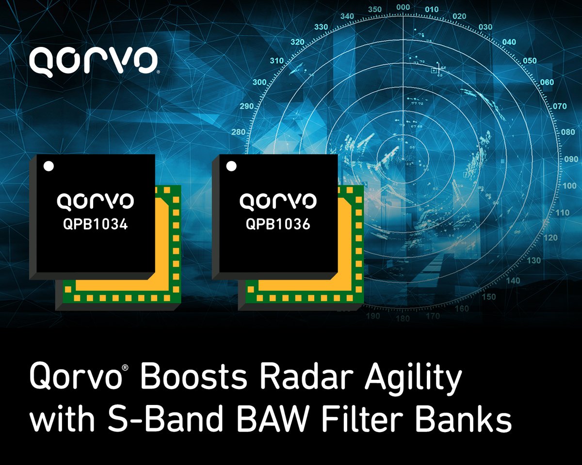 🚀 NEW from Qorvo: two advanced switched filter bank modules for S-Band radar, the QPB1034 and QPB1036.

📍 Meet us at #IMS2025 to explore how these innovative modules elevate radar front-end design. 

🔗 Learn more: ow.ly/sVFc50WaSNJ
#IMS2025