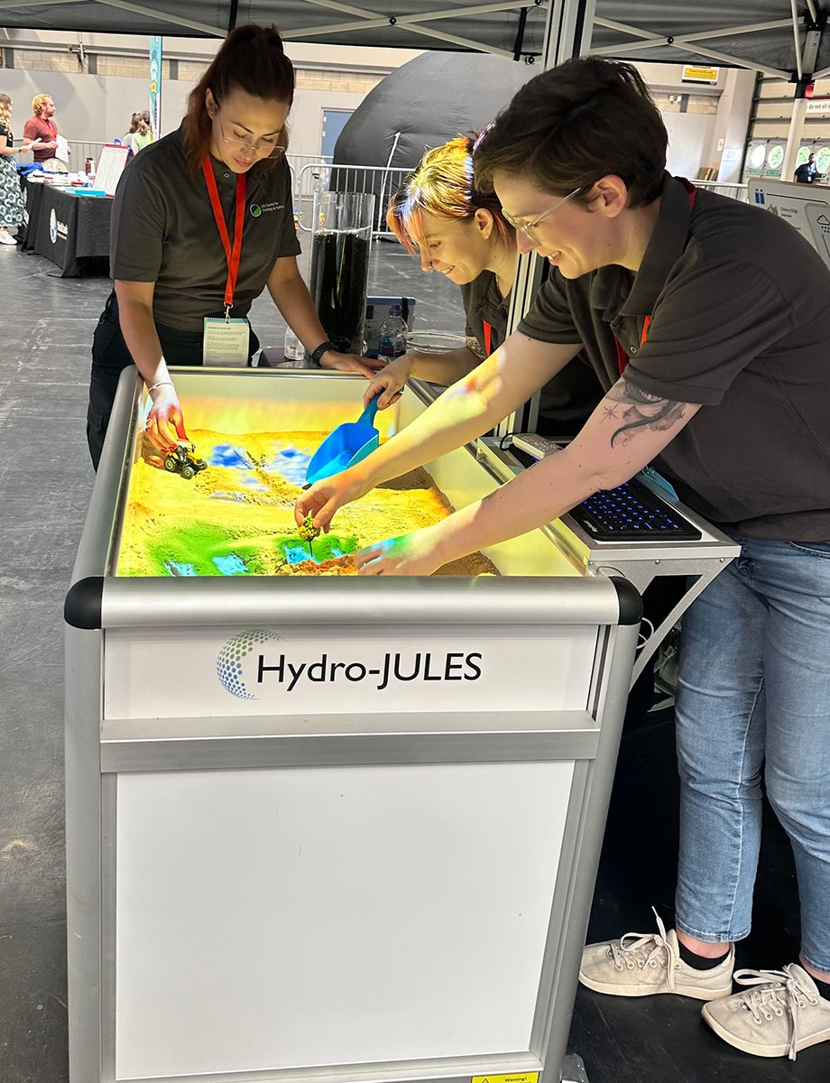 Hydro-JULES are at the #BigBangFair this week!

Get involved:

🧪 Investigate CO2 in soils

💧Figure out how much water is used for our favourite meals

⛰️ Use our AR sandbox to recreate landscapes and movement of water

Find us at stand 133 at NEC Birmingham!

#STEM #science