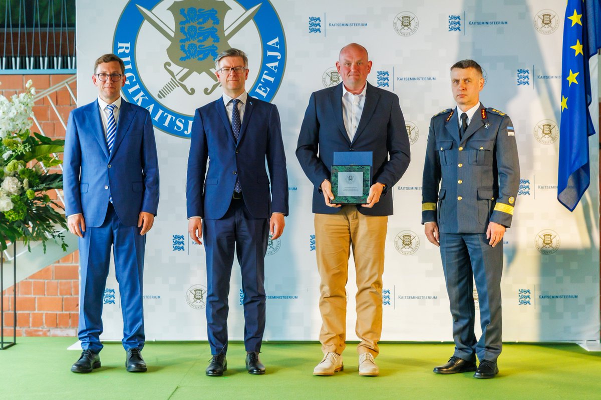 We are honoured to have received the "Supporter of National Defence" silver award for our contribution to supporting Estonia's national defence and reservists. Our COO, Ansi Arumeel, accepted the award on behalf of the company.