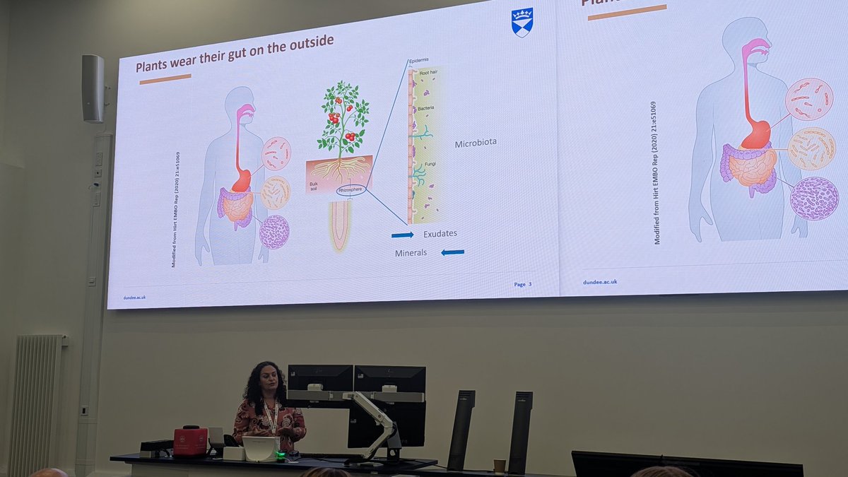 Carmen gave an excellent talk at #Rhizosphere6 on evaluating combined root exudate and rhizosphere microbiota sampling approaches — offering valuable insights into rhizosphere traits. 
<a href="/Root2Res/">Root2Res</a>