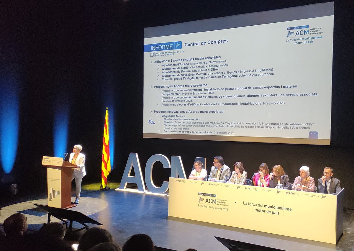 Vallès Occidental (@consellvallesoc) on Twitter photo Avui, la vicepresidenta cinquena del Consell Comarcal del Vallès Occidental i consellera de Vulnerabilitat Energètica i Mercavallès, <a href="/LluisaMA/">Lluisa Melgares</a>, ha participat a la XXIX Assemblea de <a href="/ACMunicipis/">Associació Catalana de Municipis</a> celebrada a l’Auditori de Banyoles Avui, la vicepresidenta cinquena del Consell Comarcal del Vallès Occidental i consellera de Vulnerabilitat Energètica i Mercavallès, <a href="/LluisaMA/">Lluisa Melgares</a>, ha participat a la XXIX Assemblea de <a href="/ACMunicipis/">Associació Catalana de Municipis</a> celebrada a l’Auditori de Banyoles