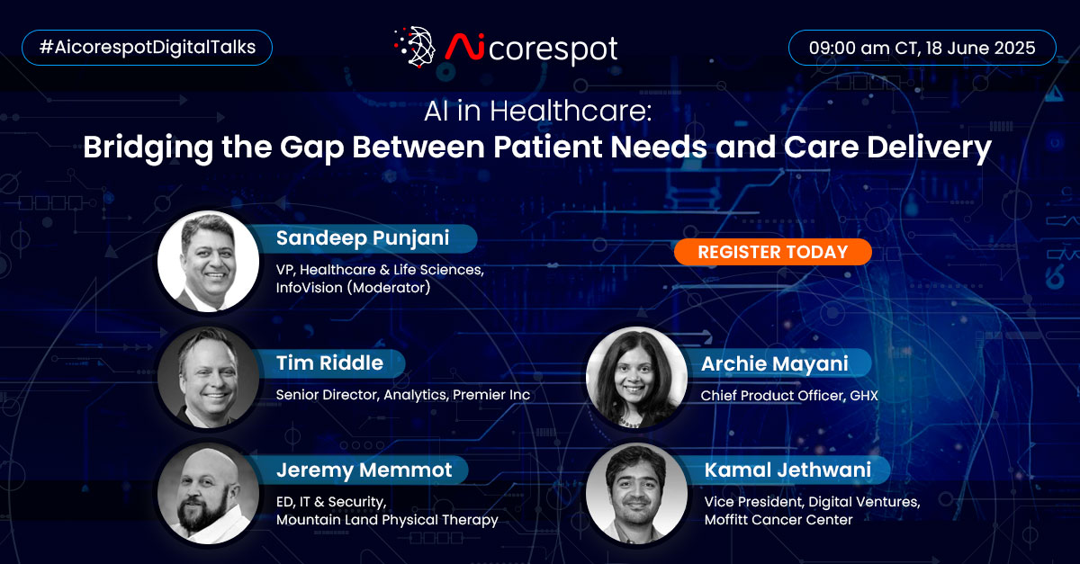 🚨 Final Call!
Join top healthcare &amp; tech leaders for our exclusive webinar:
 AI in Healthcare – Bridging Patient Needs &amp; Care Delivery
🗓 June 18 | 🕘 9–10:15 AM CT
🎙 GHX, Premier Inc., Moffitt Cancer Center, InfoVision
🔗 Register: webinar.zoho.in/meeting/regist…
#AIinHealthcare