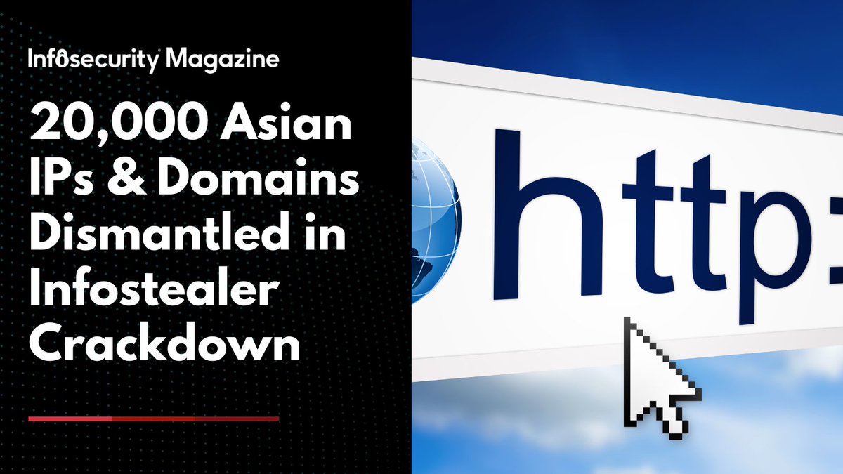 InfosecurityMag's tweet photo. 32 arrested in Asia-Pacific #infostealer crackdown by @INTERPOL_Cyber's #OperationSecure
20,000 IPs/domains were taken down, and 216,058 victims notified. Regional effort included 26 countries & partners @GroupIB_TI, @Kaspersky, @TrendMicro: https://t.co/Oug68Oc41d https://t.co/KKxRQkx0eW