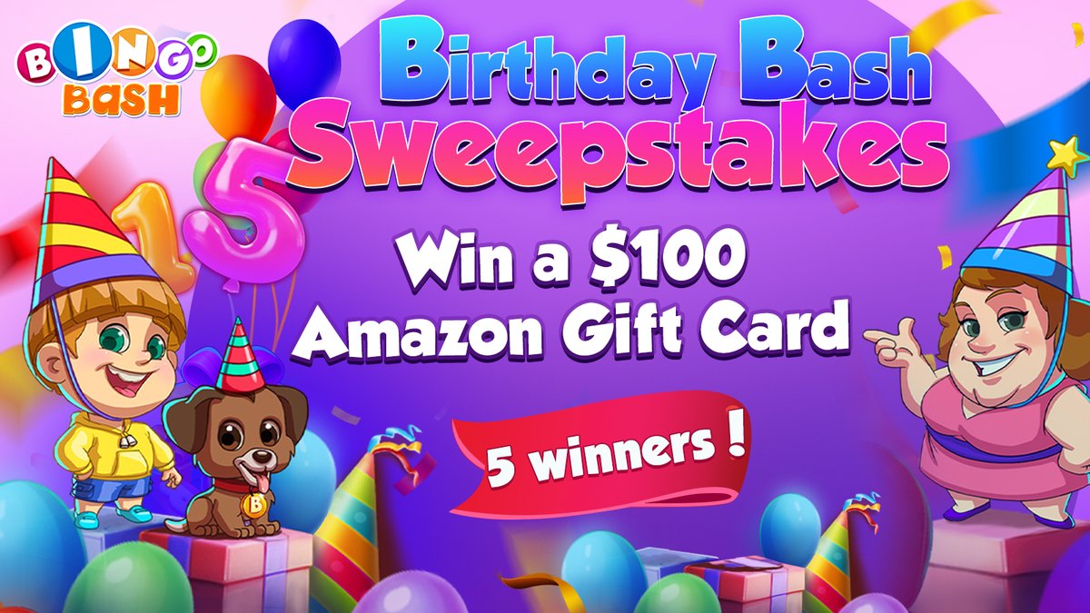PlayBingoBash's tweet image. 🎂 Bingo Bash turns 15—let’s celebrate with a sweepstakes! 🎉 5 lucky winners get $100 Amazon gift cards! 🎁

Enter now 👉 gleam.io/k5Wi2/bash-bir…

Play Bash▶️ bit.ly/3GoLoIc 

#BingoBash #BirthdayBash #Sweepstakes