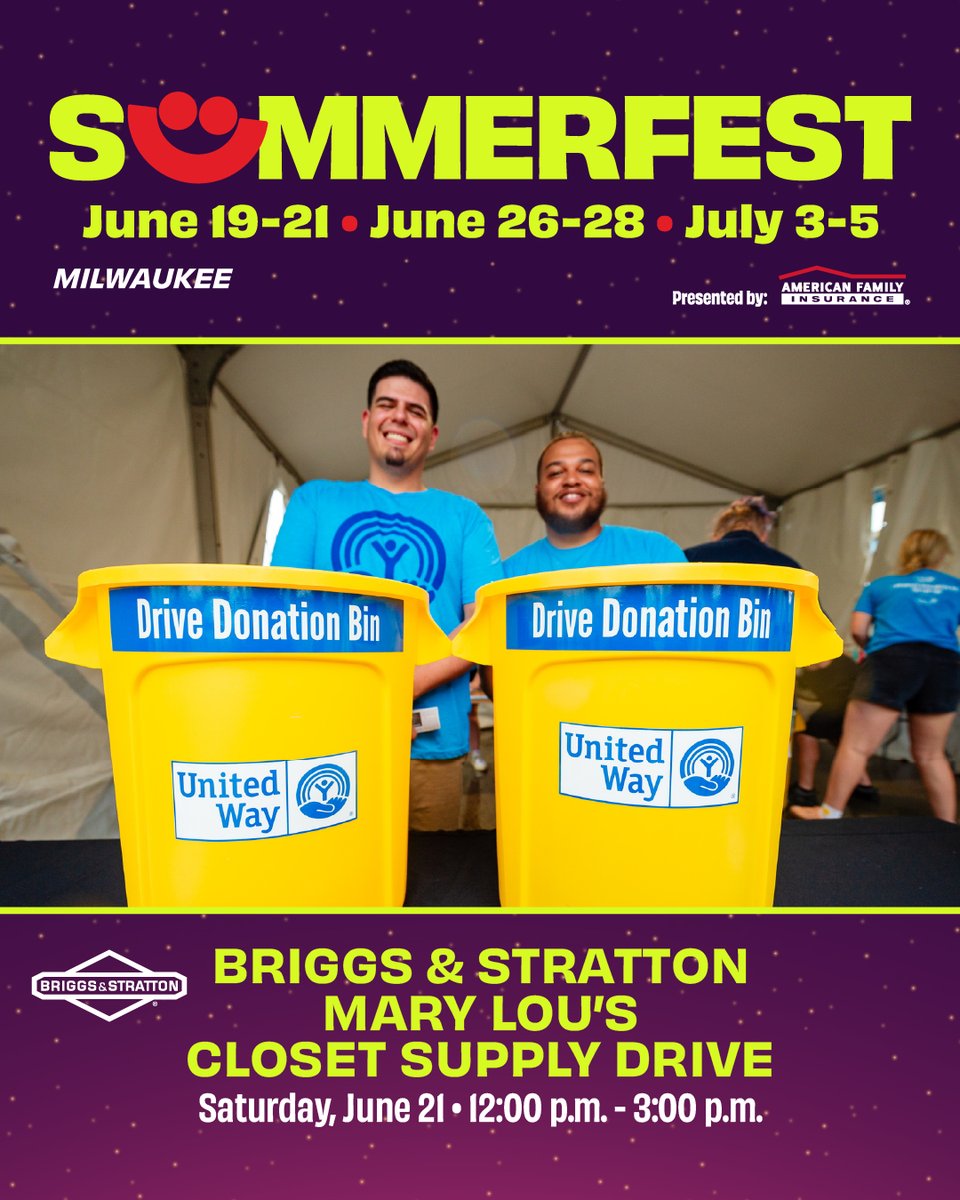 Check out the ways you can enjoy FREE or discounted admission to the first weekend of Summerfest while giving back to the community!🤩

👉 summerfest.com/admission-prom…