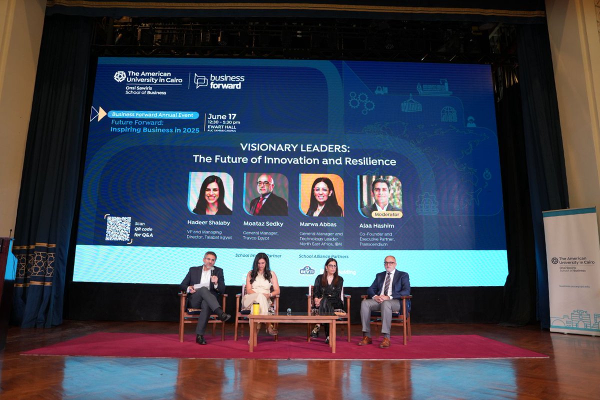 Join us live as business leaders from <a href="/IBM/">IBM</a>, <a href="/Talabat/">talabat</a> and Travco share their strategies for navigating change and building lasting resilience.
Moderated by Alaa Hashim, founder and executive partner at Transcendium, Egypt.

Streaming now:
youtube.com/live/yx440snwo…

#BusinessForward