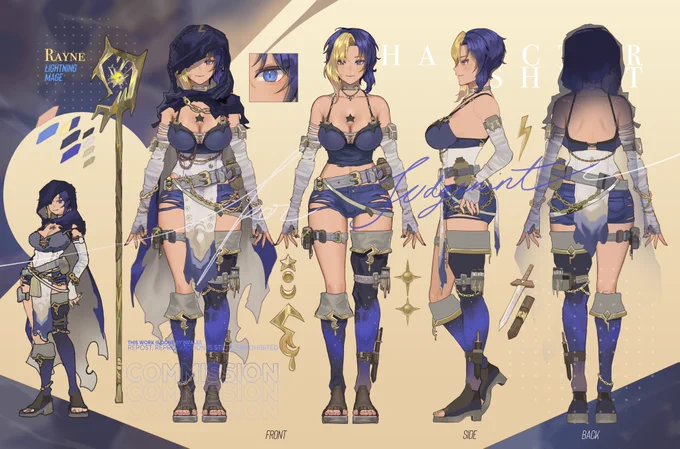 Outfit Design Commission for Judgemint Lightning x Mage x Desert